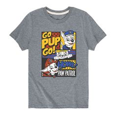 He'll love showing off his unique sense of style in this Boys 8-20 Paw Patrol Go Pop Go Graphic Tee. He'll love showing off his unique sense of style in this Boys 8-20 Paw Patrol Go Pop Go Graphic Tee. Crewneck Short sleeve Graphic on chestFABRIC & CARE Cotton, polyester Machine wash Imported Size: Large. Color: Med Grey. Gender: male. Age Group: kids. Paw Patrol Family Shirts, Paw Patrol Vinyl Shirt, 5th Birthday Shirt Boy Paw Patrol, 3rd Birthday Shirts For Boys Paw Patrol, Paw Patrol T Shirt, Cat Mom Shirts, Kids Graphic Tees, How To Show Love, Cat Mom