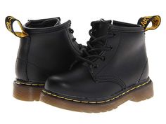 Dr. Martens Kid's Collection 1460 Infant Brooklee B Boot (Toddler) Kids Shoes Black Softy T Martens Outfit, Doc Martens Style, Doc Martens Outfit, Goth Baby, Doc Martens Boots, Army Boots, Shoes Design, Toddler Boots