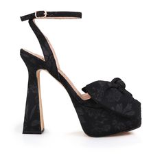 Textile upper with man made sole Ankle buckle closure Heel measures approx. 5.5" H Platform measures approx. 2" H Imported Women Heels, Lemon Drop, Everyday Outfit, Style And Grace, Perfect Shoes, Black 7, Womens Heels, Everyday Look, Women's Shoes