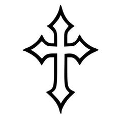 a black and white image of a cross