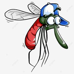 a cartoon mosquito wearing a baseball cap