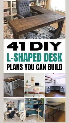 the diy l - shaped desk plans you can build are easy and cheap to make