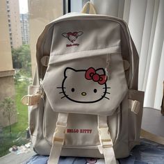 image_0 Hello Kitty Backpack, Kitty Backpack, Anime Streetwear, Streetwear Jeans, Anime Accessories, Travel School, Anime Inspired, Streetwear Women, School Bag