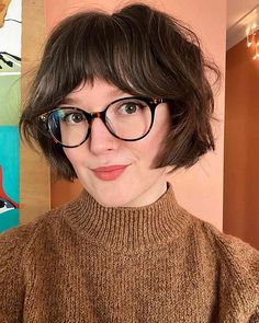 49 Trendiest French Bob Haircuts You'll Want to Try French Bob With Bangs And Glasses, Bobs With Short Bangs, Shaggy French Bob With Fringe, Textured Haircut For Fine Hair, French Bob With Bangs Over 50, French Bob Glasses, Shaggy Bob Wavy Hair, French Bob Red Hair, French Bob Plus Size