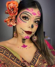 Catrina Makeup Kids, Simple Catrina Makeup, Maquillaje Halloween Infantil, Halloween Costume Ideas Creative, Couples Halloween Costume Ideas Creative, Costume Ideas For Best Friends, Funny Couples Halloween Costume, 2023 Halloween Costumes