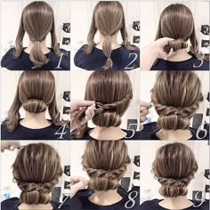 This is so easy , yet gorgeous Bridesmaids Hairdo, Hair Doo, Ball Hair, Plaits Hairstyles, Easy Updos, Fast Hairstyles, Easy Hairstyle, Peinados Fáciles Para Cabello Corto, Hair Medium