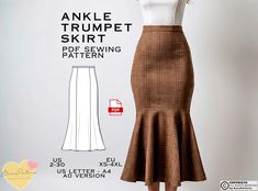 a woman's skirt sewing pattern is shown