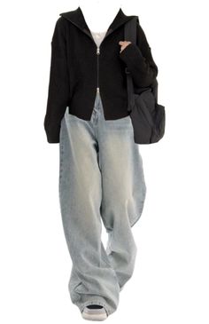 Baggy Jeans Outfit Sweater, Bow Sweatpants, Baggy Jeans Outfit 90s, Hoodie Boyfriend, 90s Boyfriend, Outfit Oversize, Baggy Sweatpants, 90s Baggy, Winter Fashion Outfits Casual