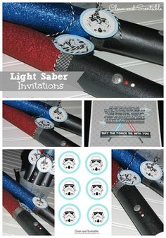 the instructions for how to make a light saber with paper plates and glue on it