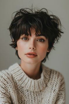 The Ultimate Short Flippy Hair Lookbook: 20 Styles That Slay Short Flippy Hair, "bixie" Haircut 2024, Flicks Haircut, Flirty Hairstyles, Short Flippy Hairstyles, Flippy Hairstyles, Hush Cut, Short Haircuts Ideas, Wavy Haircut