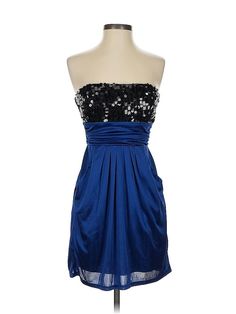 Speechless Cocktail Dress Size: 5 Blue Dresses - used. 100% POLYESTER, Party, Strapless, Short, Sleeveless | Speechless Cocktail Dress - Party: Blue Dresses - Used - Size 5 Blue Cocktail Dress, Dress Party, Cocktail Dress Party, Blue Dresses, Cocktail Dress, Women Handbags, Womens Dresses, Handbags, Dresses