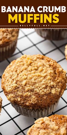 These Banana Crumb Muffins feature a cinnamon-brown sugar streusel topping on an ultra-moist muffin. Quick and easy to make, they’re great for breakfast or a light after dinner treat with a cup of coffee or tea. Homemade Muffins Recipe, Best Grill Recipes, Crumb Muffins, Banana Crumb Muffins, Homemade Muffins, Banana Recipes, Banana Muffins, Easy Food To Make, Muffin Recipes