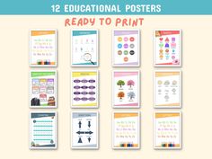 the 12 educational posters are ready to print