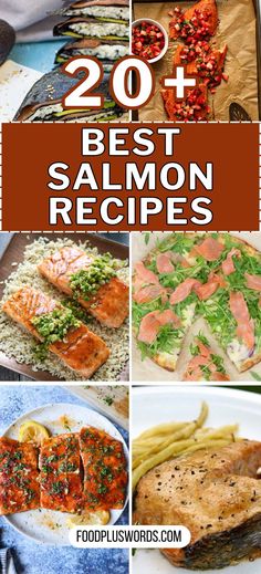 the top 20 best salmon recipes on this list are fish, rice, and vegetables