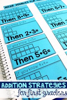 the addition strategy for first grade students to use in their notebooks is easy and fun