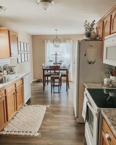 the kitchen is clean and ready for us to use in the day or night time