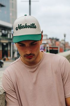 Our best selling hat - back and in some new colors. We cannot stop obsessing, this green is the perfect color for all year long! Get your hands on it before its gone! 5-Panel Unisex High-Profile Structured Pre-Curved Visor Adjustable Snapback Closure Stop Obsessing, Chain Stitch, Hands On, Nashville, New Color, Chain, Green, Color