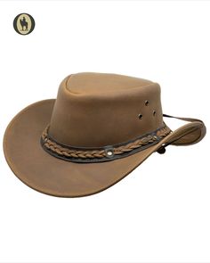 Be king of the ranch with our tough Wagga Wagga Hat. Made from 100% Top Grain Leather with a braided hatband and brass accents, no bulls will mess with you! Tan Hat, Wagga Wagga, Leather Hat, Western Hats, Leather Hats, Brass Accents, Hat Band, The Ranch, Top Grain Leather