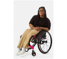 Stay comfortable all day while enjoying the convenience of these durable wheelchair pants specially designed with a customized rise and handy zip pockets. From No Limbits. Wheelchair Clothing For Women, Cute Wheelchair Accessories, Disabled Fashion, Pimped Out Wheelchair, Girl In Wheelchair, Wheelchair Fashion, Wheelchair Meme, Wheelchair Friendly, Womens Khakis