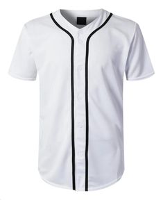 Sublimation: 100% Polyester BASEBALL WHITE JERSEY Time 45-60 Seconds Temp 400 NO RETURNS 1 Men's Buttoned White Baseball Jersey Button closure T-Shirt. Fast Shipping. Shipped with USPS First Class Package. NEW SEALED BAG 1 PCS / INDIVIDUAL BAG 1 Men's Buttoned White Baseball Jersey Button closure T-Shirt. Features: Premium 100% polyester baseball jerseys are crafted from lightweight material, offer you superior comfort, perfect for spring, summer and fall Fabrication: 100% Polyester Full button down closure Loose fit Short sleeves Color Stripe in middle body line Casual Simple but trendy, suitable for sports and outdoors Solid classic baseball jersey design Origin Supplies: Bangladesh_P.RC Sizes: S, M, L, XL, 2XL, 3XL Washable and reusable. Item Specifics: Material: 100 % Polyester Size: S Baseball Jersey Design, White Baseball Jersey, Baseball Sublimation, Sublimation Jersey, Baseball Jersey Shirt, Blank T Shirts, White Jersey, Street Wear Urban, Jersey Design