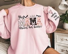 Mama Gifts, Mama Sweatshirt, Find Picture, Halloween Sweatshirt, Body Size, Sweater Weather, Kid Names, Halloween Gifts, Love Her