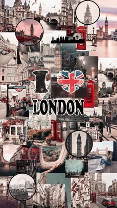 the london collage is made up of many different images