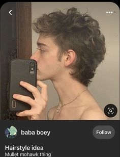 Textured Haircut Men Short, Short Mullet Haircut Men, Curly Hair Men Mullet, Short Curly Hair Mullet, Skater Mullet, Soft Mullet Men, Undercut Mullet, Queer Mullet, Masc Hair