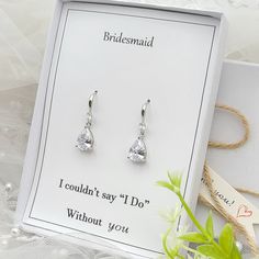 * Item Description . Pendant- teardrop 1.5cm .Ear hook 1.5cm . Gift Box size (W- 3 4/3 L- 5 1/4) . All ingredients in this product come from Korea This product come with your choice of jewelry card and gift box. If you want use for other occasion just indicate the card# (W01 F01 etc..) when you ordering. Thank you for visiting our shop! Flower Girl Necklace, Bridesmaid Necklace Gift, Sweet Necklace, Earring Hook, Teardrop Dangle Earrings, Round Necklace, Jewelry Card, Bridesmaid Necklace, Teardrop Necklace