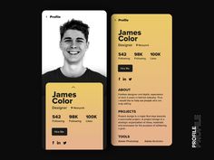 a yellow and black id card with a man's face on it