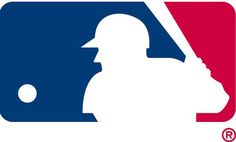 the major league logo is shown in red, white, and blue with an image of a baseball player