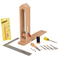 the tools needed to make a wooden toy