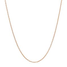 This oval cable link chain comes in 14k rose gold and has a width of 0.97 millimeters. Chain Information Width 0.03 inches Chain Type Cable Clasp Type Lobster Clasp Approximate Weight 1.3 gram(s) - 1.6 gram(s) Available Sizes 16 - 20" Metal 14K Rose Gold " Delicate Rose Gold Cable Chain Necklace, Rose Gold Minimalist Cable Chain Necklace, Minimalist Rose Gold Cable Chain Necklace, Rose Gold Oval Link Chain Necklace, Classic Rose Gold Chain Necklace With Rolo Chain, Rose Gold Cable Chain Necklace Gift, Rose Gold Cable Chain Necklace As Gift, Classic Rose Gold Rolo Chain Necklace, Rose Gold Necklace With Rolo Chain And Oval Link