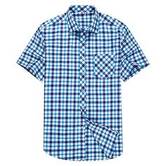 Season:Summer,Spring; Fabric:Polyester; Sleeve Length:Short Sleeve; Look After Me:Washable,Wet and Dry Cleaning; Gender:Men's; Style:Basic,Business,Fashion,Streetwear,Comfortable,Smart Casual; Tops Type:Collared Shirt,Button Up Shirt,Dress Shirt,Plaid Shirt; Occasion:Wedding,Daily,Casual,Back to Office; Fit Type:Regular Fit; Pattern:Plaid / Check; Neckline:Turndown; Front page:FF; Listing Date:10/31/2022; Bust:; Length:; Shoulder Width:; Fit US Size:null; Fit UK Size:null; Collar Size:null Fits Streetwear, Wedding Casual, Plaid Shirt Men, Hawaiian Outfit, Casual Clothing, Collared Shirt, Shirt Button, Beach Shirts, Check Shirt