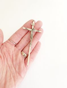 This Crucifixes & Crosses item is sold by PoppyHillVintage. Ships from Spokane, WA. Listed on Mar 20, 2024 Vintage Nickel-free Crucifix Necklace, Vintage Cross Necklace Collectible, Vintage Nickel-free Crucifix Jewelry, Cross Pendant Necklace, Cross Jewelry, Religious Jewelry, Vintage Italian, Rosary, Cross Pendant