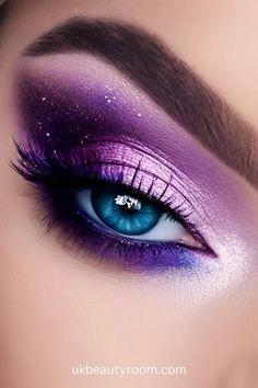 Galaxy Makeup, Makeup Looks For Blue Eyes, Wedding Navy