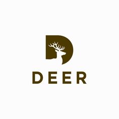 deer logo with the letter d on it