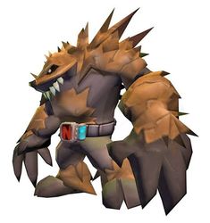 an image of a monster with spikes on it's head and claws in his hands