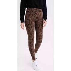 Item:American Eagle Animal Print Super Hi Rise Jeggings Size 6 Regular Condition: New With Tags American Eagle Jeans Women, Printed Denim Pants, American Eagle Jeggings, Jeans American Eagle, Jean Jeggings, Brown Leopard, American Eagle Jeans, American Eagle Outfitters Jeans, Colored Jeans