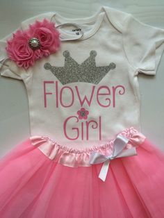 *CURRENT PROCESSING TIME: 3-6 business days before shipment* This would be a great option for a flower girl gift! This listing includes the following: 1. Long or short sleeved bodysuit or shirt *PLEASE NOTE: sizes 9 months through 24 months will be made on a bodysuit and sizes 3T-5T will be made on a shirt* **smaller sizes are available with legwarmers (without tutu). Please visit: https://www.etsy.com/listing/242182198/flower-girl-shirt-flower-girl-gift?ref=shop_home_active_1 2. Coordinating fi Fitted Princess Style Sets For Spring, Fitted Princess Style Spring Sets, Pink Short Sleeve Tutu Dress For Wedding, Princess Style Dress-up Sets With Fitted Design, Pink Birthday Set For Spring, Pink Spring Birthday Set, Cute Fitted Tutu Dress With Floral Applique, White Fitted Princess Style Set, Cute Fitted Dress As A Gift