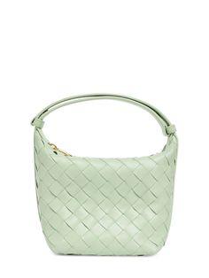 Find BOTTEGA VENETA Candy Wallace Leather Top Handle Bag on Editorialist. Height: 17cm Width: 13.5cm Depth: 11.5cm. Handle drop: 9.5cm. Adjustable top handle with snap button. Top zip closure. One main compartment Agate Engagement Ring, Paris Street Style, Button Top, Fresh Mint, Handle Bag, Green Leather, Leather Top, Street Style Women, Snap Button