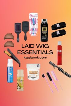 wig essentials Best Protective Styles, Wedding Hairstyles Natural, Cornrow Updo Hairstyles, Lotta Body Products, Diy Hair Wig, Sew In Wig, Home Hair Salons, Short Hair Cuts For Round Faces, Natural Curly Hair