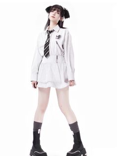 Size 			S 			M 			L 		 		 			Shoulders 			51 			52.5 			54 		 		 			Bust 			114 			118 			122 		 		 			Sleeve Length 			53 			54.5 			56 		 		 			Full Length 			72 			74.5 			77 Fitted Long Sleeve School Shirt, Spring Cotton School Uniform Tops, Pinstripe Long-sleeved Shirt With Button Closure, Striped Long Sleeve Shirt, Reasons To Smile, Striped Shirt, Full Length, Stripes, Sleeve Length