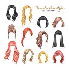 Hair For Illustration, Hairstyles Illustration Drawings, Woman Hair Drawing, How To Draw Hairstyles, Hair Illustration Drawing, Hairstyles Drawings, Back To School Hairstyles Easy, Illustration Hairstyle, Hairstyles Illustration