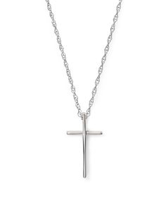 A graceful, classic cross pendant necklace crafted in 14K white gold. Cross Necklace Simple, Mens Cross Necklace, Christian Necklace, Sterling Silver Anklet, Sterling Silver Engagement Rings, Couple Jewelry, Necklace Craft, Necklace Simple, Silver Anklets