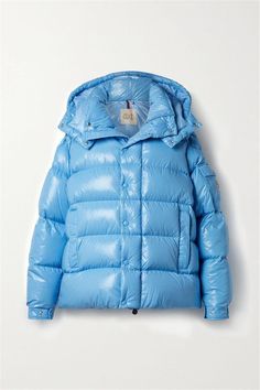 Moncler Maya 70 Giubbotto Nylon Down Feather Hooded Puffer Parka Jacket $1980 Moncler Maya 70 Giubbotto Nylon Down Feather Hooded Puffer Parka Jacket $1980 Click images to enlarge Description Moncler Maya 70 Giubbotto Nylon Down Feather Hooded Puffer Parka Jacket  Down-filled quilted nylon satin jacket. · Bungee-style drawstring at detachable hood · Stand collar · Concealed two-way zip closure · Press-stud placket · Zip pockets · Concealed bungee-style drawstring at hem · Tricolor felted logo patch at utility pocket · Adjustable press-stud fastening at elasticized cuffs · Zip pocket at interior · Full satin lining · Logo-engraved silver-tone hardware Part of the 70th anniversary collection. Supplier color: Sky blue Fill: 90% goose down, 10% goose feathers. 100% polyamide. Made in Romania. Merch Inspiration, Moncler Jacket Women, Moncler Maya, Outdoor Jackets, Moncler Genius, Puffer Parka, Moncler Women, Streetwear Essentials, Moncler Jacket