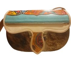 Carriel, Carriel, Cartera De Cuero. Hand Bag Multicolor Leather Saddle Bag For Daily Use, Multicolor Hand Tooled Travel Bags, Multicolor Leather Bag With Interior Card Slots, Make Color, Hand Bag, Shoulder Bags, Hand Made, Genuine Leather, Bag Lady