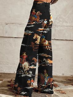 Description SPU: SBB349748 Material: Terylene Style: Casual/Vintage/American western style Pattern Type: Mixed Print Element: Stitching/Pocket Design Type: Stitching Way/Full Print Size: S/M/L/XL/XXL/XXXL/XXXXL/XXXXXL Fit Type: Loose Waist Type: Mid Waist /Loose waist *The item does not include any accessories in the picture, unless stated otherwise in the product description.Size chart Size Waist Hip Bottom Length CM INCH CM INCH CM INCH S 74 29.13 102 40.16 107 42.13 M 79 31.10 107 42.13 108 42.52 L 84 33.07 112 44.09 109 42.91 XL 92 36.22 120 47.24 110 43.31 2XL 100 39.37 128 50.39 111 43.70 3XL 108 42.52 136 53.54 112 44.09 4XL 116 45.67 144 56.69 113 44.49 5XL 124 48.82 152 59.84 114 44.88 Western Tee, American Western, Western Tops, Cardigan Shirt, Vintage Botanical, Western Dresses, Mixing Prints, Western Style, Pocket Design