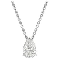 This beautiful Pear-cut lab grown diamond solitaire pendant 1.60 carat weight come set in classic 14k white gold metal. The pendant comes with a matching 18-inch cable chain which is adjustable to 16 inch and secures with a spring ring clasp. Platinum Pendant, Black Diamond Pendant, Drop Necklaces, Black Diamond Studs, Diamond Solitaire Pendant, Gold Bridal Necklace, Halo Diamond Earrings, Solitaire Diamond Pendant, Flawless Diamond