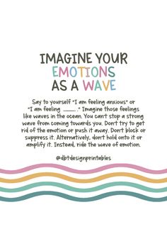 Ride The Wave Of Emotion, Sitting With Emotions, Processing Emotions Quotes, Dbt Quotes, Dbt Activities, Processing Emotions, Dbt Skills, Mental Health Activities, Losing 40 Pounds