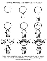 Trin For Trin Tegning, Easy People Drawings, Diy Step, Cartoon Drawings Of People, Draw Cartoon, Directed Drawing, Kids Painting, Drawing Step